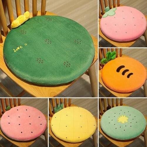 Hot New Soft Fruits Plush Cushion Cartoon Plant Watermelon Strawberry Kiwi Carrot Pineapple Cactus Stuffed Pillow Sofa Chair