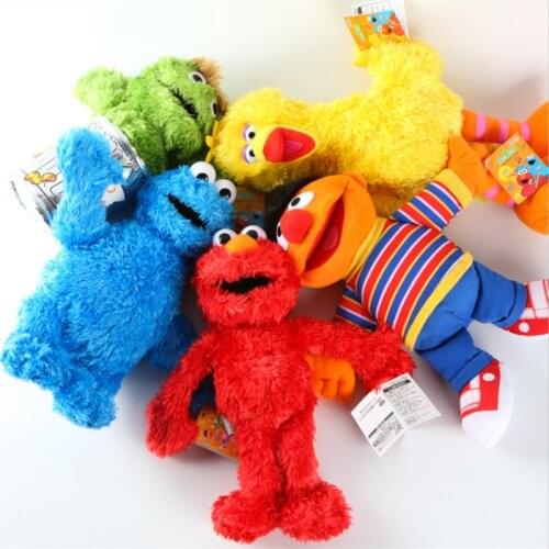 NEW 5 Styles 33cm Sesame Street Elmo Cookie Grover Zoe& Ernie Big Bird Stuffed Plush Toy Dolls Children Gift