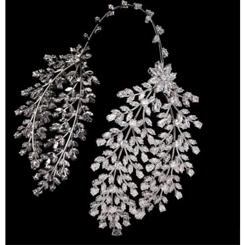 New Style Bride Crown Wedding Tiaras Crowns Supplier HADIYANA Hair Vine Accessories Bridal Tiara Wedding Zircon Headband BC6044