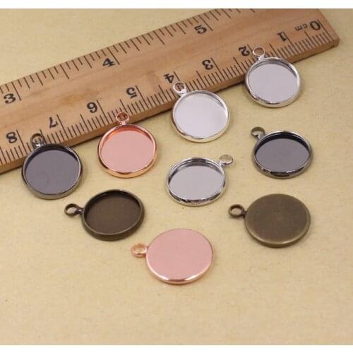 Fit 12mm Copper Round Vintage Glass/Cabochon Frame bezel Settings, Bezel For DIY Bracelet 20pcs/lot K05450