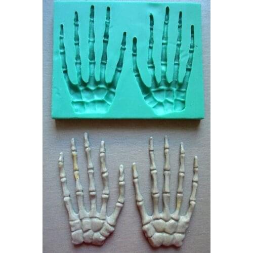 Silicone Mould Halloween / Skeleton hands cake decorating fondant mold cake decorating tools