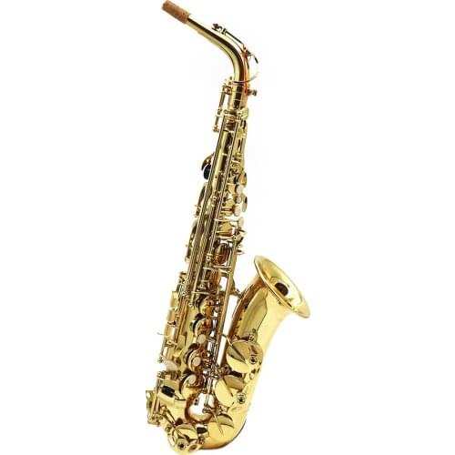High-quality bE Alto Saxphone E Flat Sax Brass Lacquered Gold Woodwind Instrument