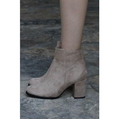 Modabuymus Ten Suede Thick Heels Women Boots-Naomi