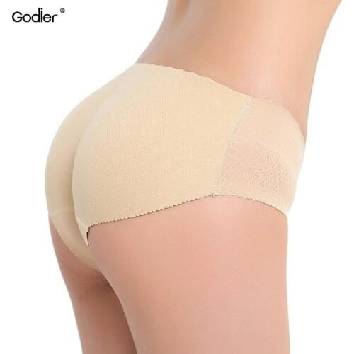 Godier Women Sponge Butt Lifter Lingerie Underwear Padded Seamless Butt Hip Enhancer Shaper Panties Push Up Buttocks Sexy Briefs