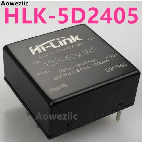 1Pcs/Lot HLK-5D2405 18-36V Input to 5W 5V 1A output DC DC Step Down Converter Power Supply Module