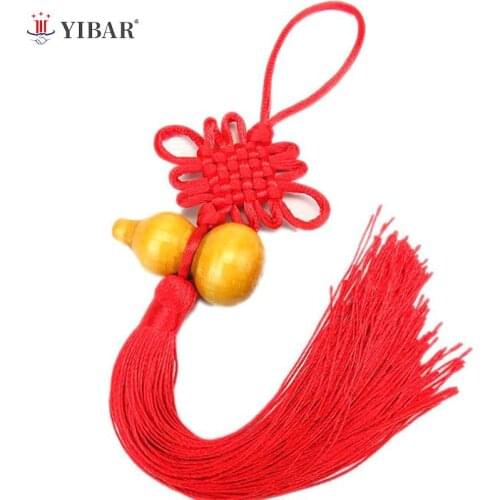 1Pc Lucky Charm Chinese Knot Feng Shui Gourd Pendant Car Home Decoration