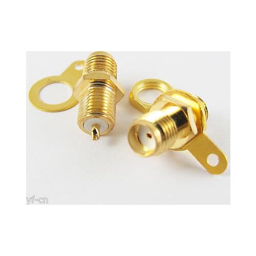 10x RF adapter connector SMA Female Panel Mount with nut bulkhead handle Solder