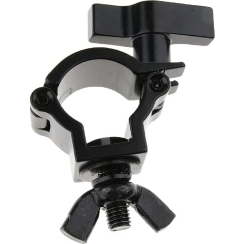 2 Pieces Aluminum Heavy Duty Stage Light Hook Clamps 75kg Black