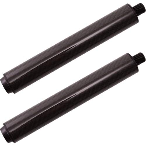 2pcs Carbon Fiber Cue Extension Pool Cue Extender For Billiards Cue