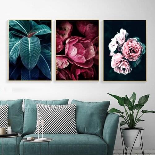 Flowers Plants Abstract Art Canvas Painting Living Room Bedroom Cafe Internet Cafe Wall Decoration Printing Fu