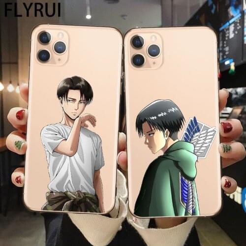 Japanese Anime Attack On Titan Levi Ackerman Phone Case for iPhone 12 Mini 11 Pro Max 8 7 6 6S Plus X XR XS Max SE 2020 Cover