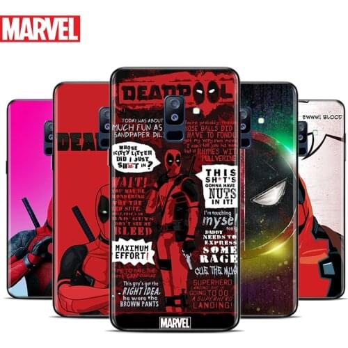 Marvel Deadpool For Samsung Galaxy A9 A8 Star A8S A7 A6 A6S A5 A3 Plus 2018 2017 2016 A750 Black Phone Case