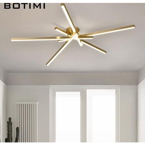 Designer Selected Golden LED Ceiling Lights For Foyer Modern Surface Mounted Bedroom Lighting Simple Geometry Dinning Lamps
