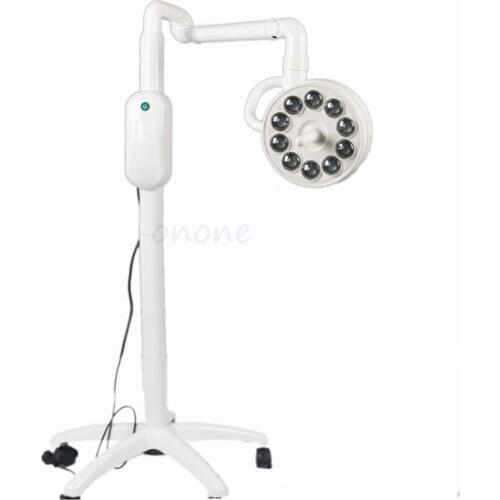 Good Quality 10 LED Dental Floor-Standing Movable Inspection Lamp Surgical Medical Cold Light