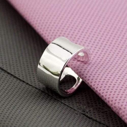 925 Sterling Silver Color Wedding Rings For Women Party Gift Fashion Smooth Jewelry Simple Smooth Ring Open Ring JZ 011
