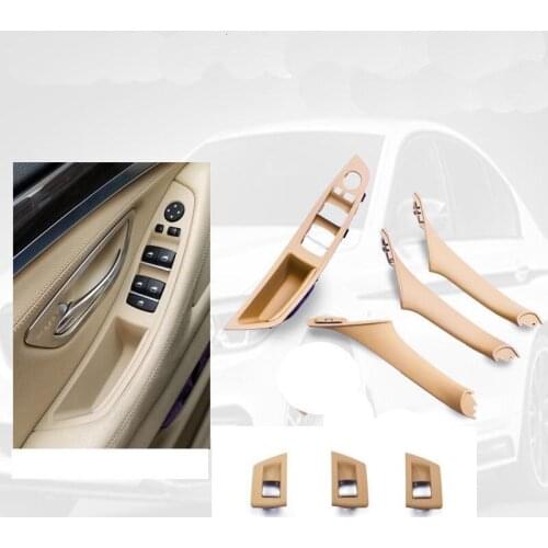 Left Hand Drive LHD For BMW 5 series F10 F11 520 525 Gray Beige Black Car Interior Door Handle Inner Door Panel Pull Trim Cover