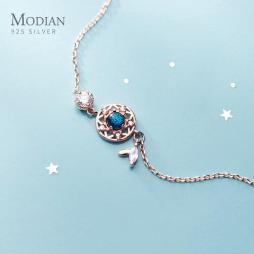 Modian Authentic 925 Sterling Silver Gradient Crystal Balls Luxury Dreamcatcher Charm Bracelet for Women Fine Jewelry 2020 New