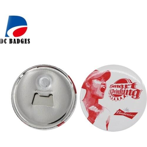 New Products 3"(75mm) 200sets Metal Bottle Opener with magnet Badge material