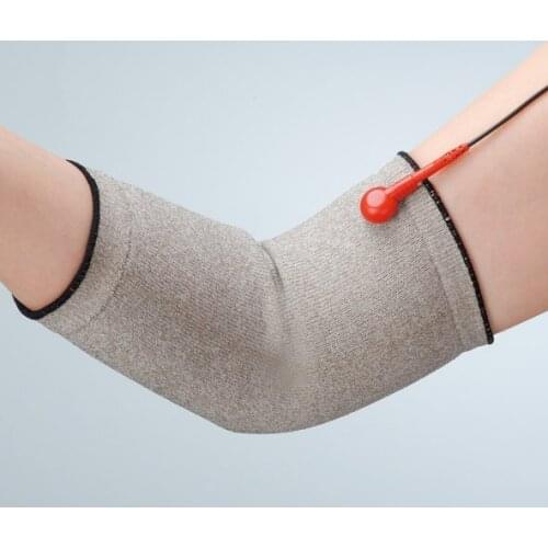 Pair Conductive fiber TENS/EMS elbow pads acupuncture and massage elbow Sleeve kneecap for TENS/EMS machine for physical therapy