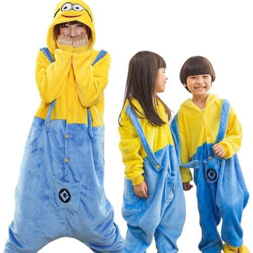 Boy Girl Pajamas Children Unisex Pijamas Women Kugurumi Winter Cartoon Animal Cosplay Pyjama Onesies Unicornio Sleepwear Overall