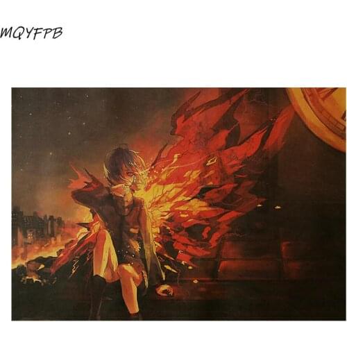 AnimeTokyo Ghoul Kraft Paper Poster Home Room Bedroom Wall Decoration Painting Core 50.5x35cm