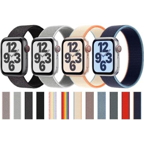 Braided Solo Loop Nylon Breathable Strap For Apple Watch band 44mm 40mm 38mm 42mm Elastic Bracelet for iWatch Series 6 SE 5 4 3