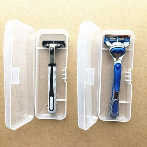 1Pc Portable Travel Mens Razor Case Plastic Razor Blades Storage Box Shaving Machine Container Holder Shaver Box Container