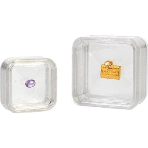 360° Acrylic Transparent Diamond Packaging Display Storage Case Jewelry Display Storage Holde Jewelry Container Ring Case Box