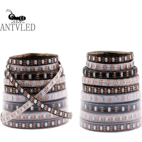 WS2812B WS2812 Led Strip,Individually Addressable Smart RGB Led Strip,Black/White PCB Waterproof IP30/65/67 1m - 5m DC5V