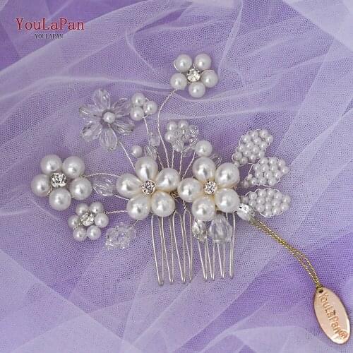 TOPQUEEN HP37 Silver Wedding Hair Comb Indian Cheap Wedding Combs Crystal Bridal Comb Chinese Hair Pin Weddings Pearl Headwear