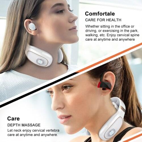 Intelligent Neck Massager Heat Cordless Neck Cervical Massager Hot Temperature Control Multi-Function Neck Shoulder Relaxer