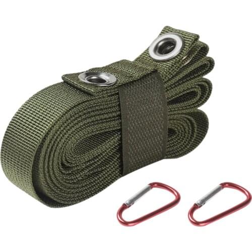 3.15m Tent Hanging Rope with Hole Nylon Camping Clothesline Outdoor Traveling Portable Hanging Strap with Buckle Outdoor Tools
