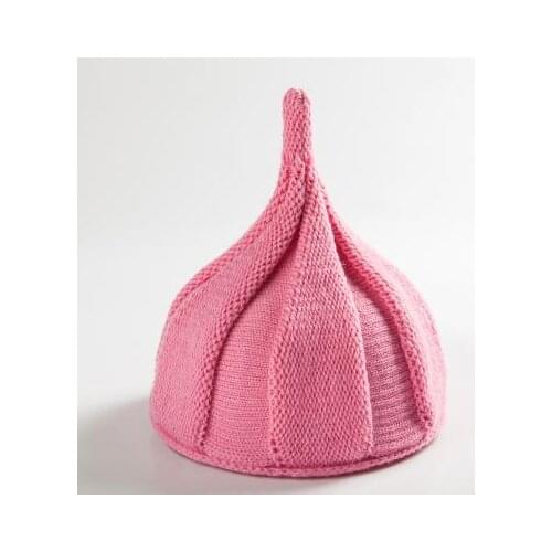 Woman autumn knit berets hats female spring stretch hat women winter solid oversized caps lady pagoda warm cap