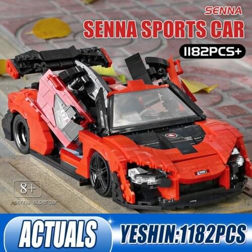 MOULD KING 10007 1182Pcs High-tech Supercar The Senna Racing Car Building Blocks Kids Assembly Toys Children Christmas Gifts