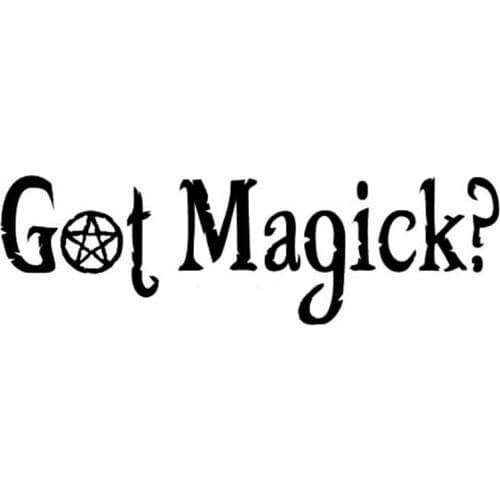 16.5*5.1CM GOT MAGICK? Stylish Pentagram Car Styling Decals Car Body Stickers Accessories Black/Silver C9-0706