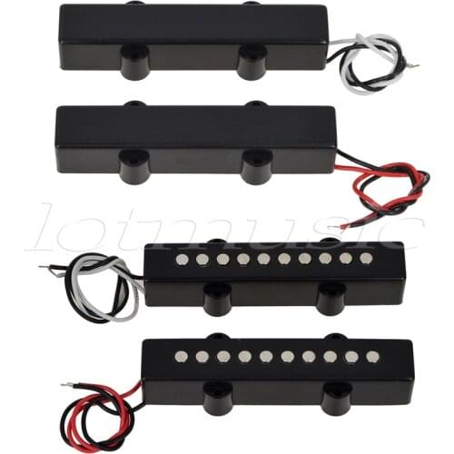 Kmise 2 Set Different 5 String Bass Pickup Set For Jazz JB Bass Pickup Black
