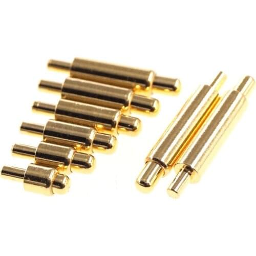 20 Pcs Spring Loaded Pogo Pin Connector 3 4 5 6 7 8 9 10 MM Height Above PCB Through Hole 2.0MM Diameter 2A Current