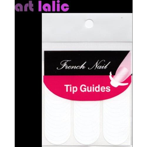48 Sticker/lot Nail Sticker DIY French Manicure Nail Art Decorations Round Form Fringe Guides