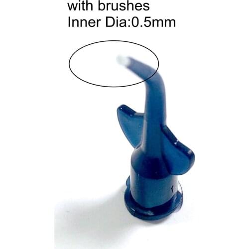 50Pcs Dental Syringe Needle Tips With Brush Delivery Liner Appliator Infusor Tip