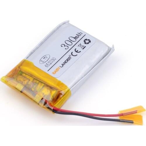 652030 3.7V 300mAh Rechargeable Li-Polymer Li-ion Battery For MP3 MP4 MP5 GPS DVR Bluetooth Speaker toys 691929 702030