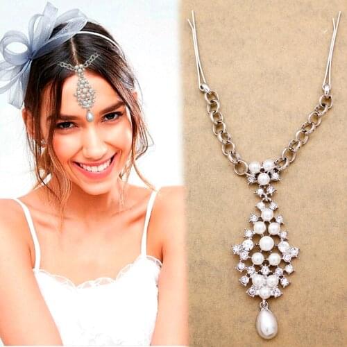 Goddess Art Deco 1920s Flapper Costume Tikka Chain Hair Snap Dress Pin Clip Wedding Jewelry Evening Dress Accessories