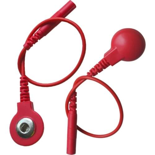 5pair Red Electrode Lead Wires Wire Plug 2.0mm Connecting Cables Digital TENS Therapy Machine Electrotherapy Massager Adapter