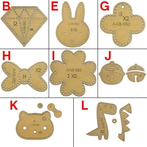 DIY Kraft Paper Template Fashion Leather Hang Decorations Craft Paper Pattern Keychain Pendant Stencil Sewing Pattern Supplies
