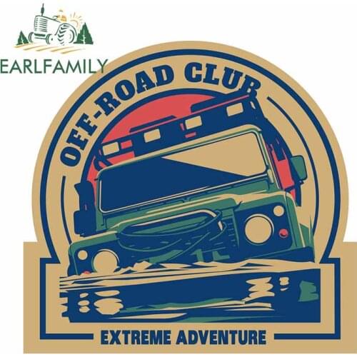 EARLFAMILY 13cm x 12.2cm for Off Road Club Funny Car Stickers Vinyl Waterproof Occlusion Scratch Suitable for GTR EVO SX Decals
