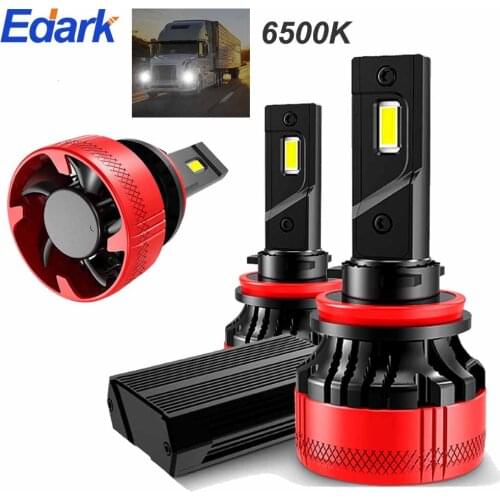 Edark 2Pcs H1 H7 H8 H11 H4 LED Headlight Bulbs 6500K Bright White 20000LM High Power 110W HB3 9012 H13 Led Bulb Turbo Fog Lamps