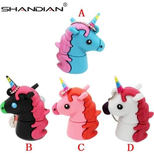 SHANDIAN New Unicorn Despicable Me 2 USB Flash Drive 100% Genuine cartoon Memory Stick Pendrive 4GB 16GB 32GB 64GB Pen Drive toy