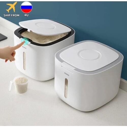 10KG Kitchen Collection Nano Bucket Insect-Proof Moisture-Proof Sealed Rice Cylinder Grain Dog Food Household Storage Rice Box