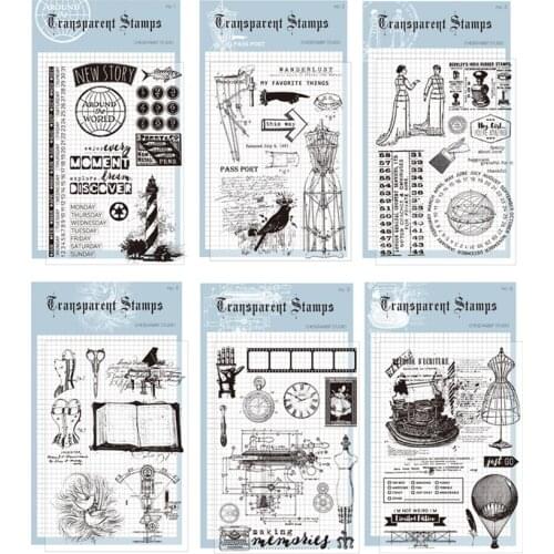 Fashion Design Transparent Clear Silicone Stamps for DIY Scrapbooking/Card Making/Kids Christmas Fun Decoration Supplies A871