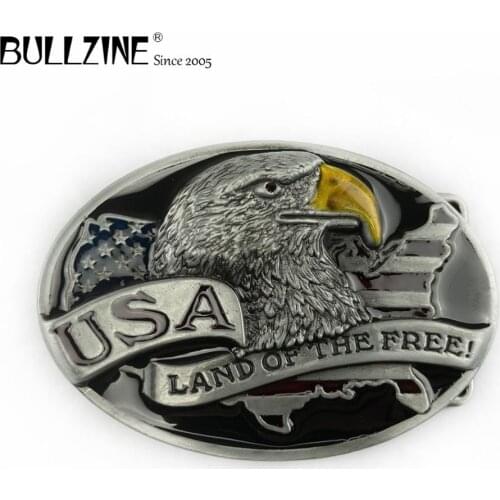 The Bullzine wholesale Eagle belt buckle with pewer finish FP-02833 suitable for 4cm width belt