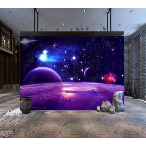Papel de parede Industrial wind spacecraft hatch space planet bar KTV 3D wallpaper mural,living room home decor